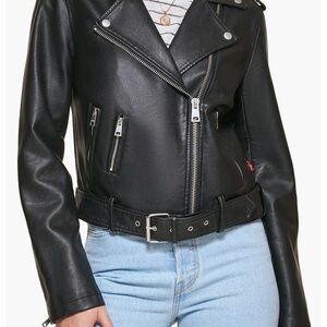 Levi Faux Leather Biker Jacket
